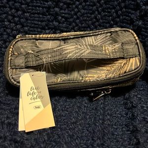 NWT Lug Double Decker Cosmetic Case Organizer Tropical Fog